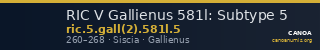 RIC V Gallienus 581l: Subtype 5 — CANOA