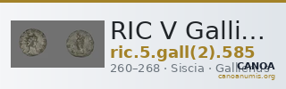 RIC V Gallienus 585 — CANOA