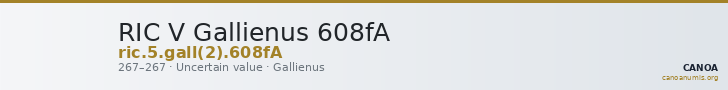 RIC V Gallienus 608fA — CANOA