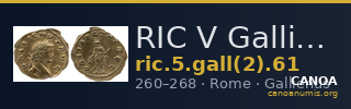 RIC V Gallienus 61 — CANOA