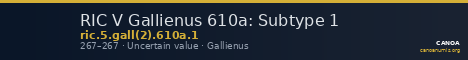 RIC V Gallienus 610a: Subtype 1 — CANOA
