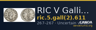 RIC V Gallienus 611 — CANOA