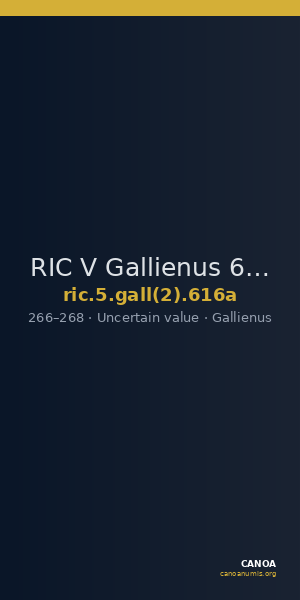 RIC V Gallienus 616a — CANOA