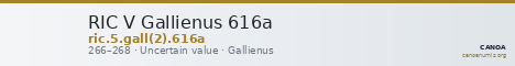 RIC V Gallienus 616a — CANOA