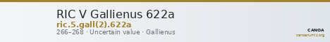 RIC V Gallienus 622a — CANOA