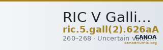 RIC V Gallienus 626aA — CANOA