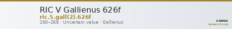 RIC V Gallienus 626f — CANOA