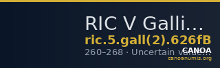 RIC V Gallienus 626fB — CANOA