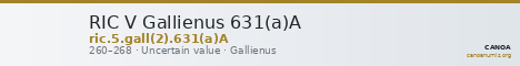 RIC V Gallienus 631(a)A — CANOA