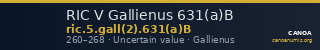 RIC V Gallienus 631(a)B — CANOA