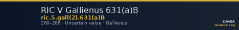 RIC V Gallienus 631(a)B — CANOA