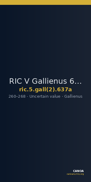 RIC V Gallienus 637a — CANOA
