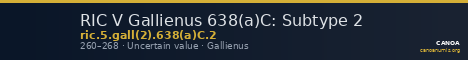 RIC V Gallienus 638(a)C: Subtype 2 — CANOA