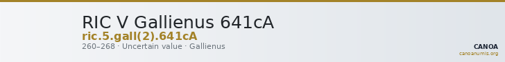 RIC V Gallienus 641cA — CANOA