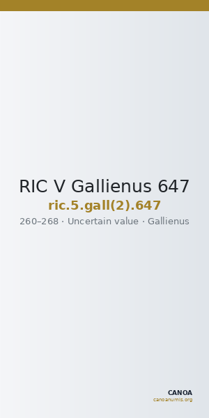 RIC V Gallienus 647 — CANOA