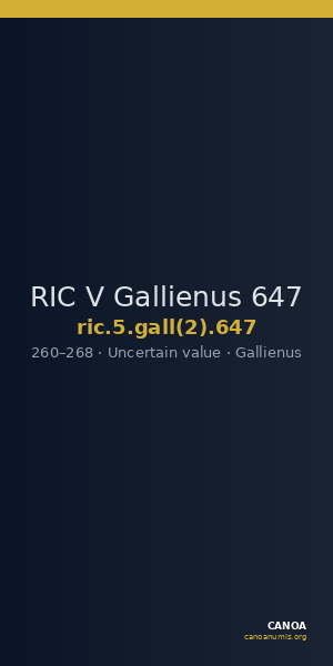 RIC V Gallienus 647 — CANOA