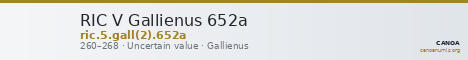RIC V Gallienus 652a — CANOA