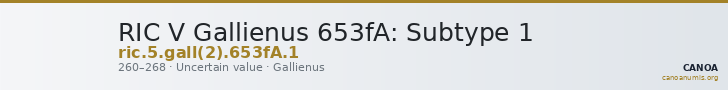 RIC V Gallienus 653fA: Subtype 1 — CANOA