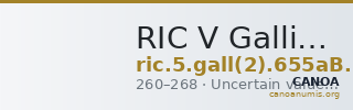 RIC V Gallienus 655aB: Subtype 1 — CANOA