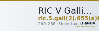 RIC V Gallienus 655(a)B: Subtype 2 — CANOA