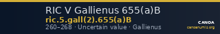 RIC V Gallienus 655(a)B — CANOA