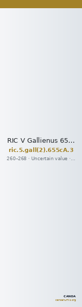 RIC V Gallienus 655cA: Subtype 3 — CANOA