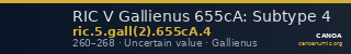 RIC V Gallienus 655cA: Subtype 4 — CANOA