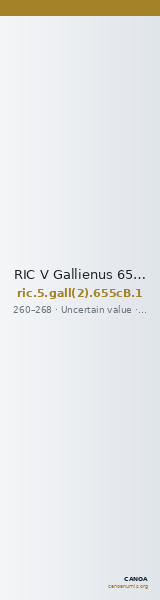 RIC V Gallienus 655cB: Subtype 1 — CANOA