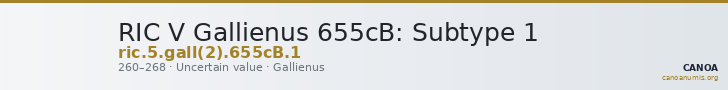 RIC V Gallienus 655cB: Subtype 1 — CANOA