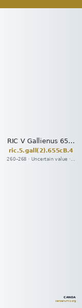 RIC V Gallienus 655cB: Subtype 4 — CANOA