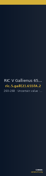 RIC V Gallienus 655fA: Subtype 2 — CANOA