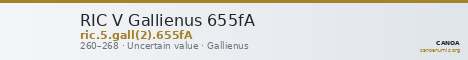 RIC V Gallienus 655fA — CANOA