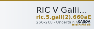 RIC V Gallienus 660aE — CANOA