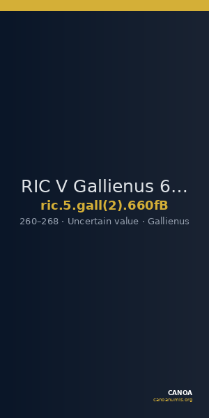 RIC V Gallienus 660fB — CANOA