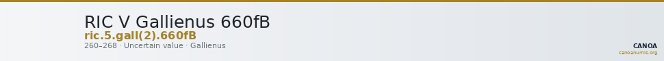RIC V Gallienus 660fB — CANOA