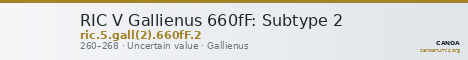 RIC V Gallienus 660fF: Subtype 2 — CANOA