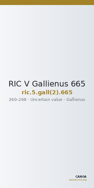 RIC V Gallienus 665 — CANOA