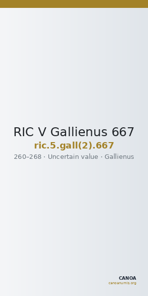 RIC V Gallienus 667 — CANOA
