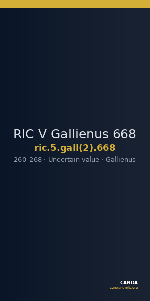 RIC V Gallienus 668 — CANOA