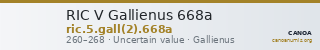 RIC V Gallienus 668a — CANOA