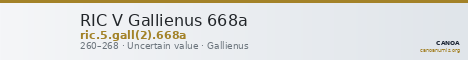 RIC V Gallienus 668a — CANOA