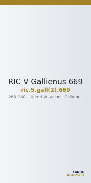 RIC V Gallienus 669 — CANOA