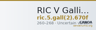 RIC V Gallienus 670f — CANOA