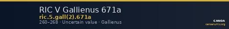 RIC V Gallienus 671a — CANOA