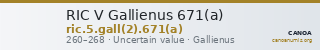 RIC V Gallienus 671(a) — CANOA