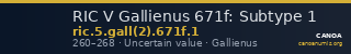 RIC V Gallienus 671f: Subtype 1 — CANOA