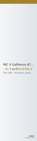 RIC V Gallienus 673a: Subtype 2 — CANOA