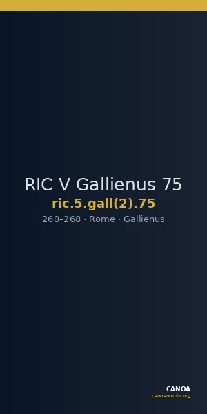 RIC V Gallienus 75 — CANOA