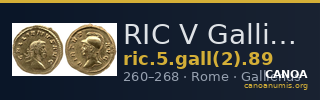RIC V Gallienus 89 — CANOA