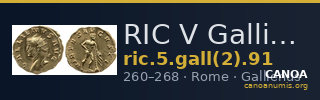 RIC V Gallienus 91 — CANOA
